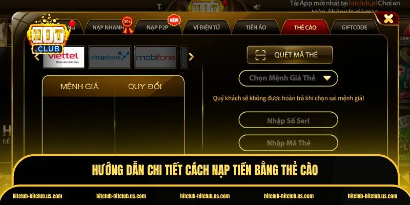 Nạp tiền Hit Club